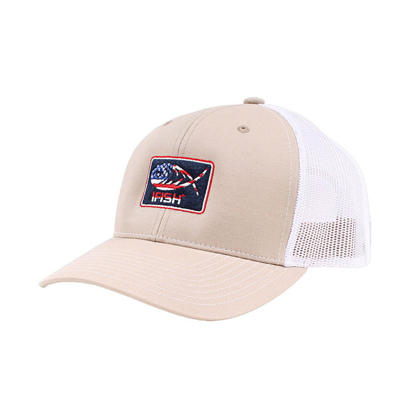 Patriotic iFish Patched Mesh-Back Trucker Hat