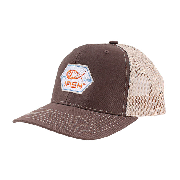 Hex Logo Patched Mesh-Back Trucker Hat
