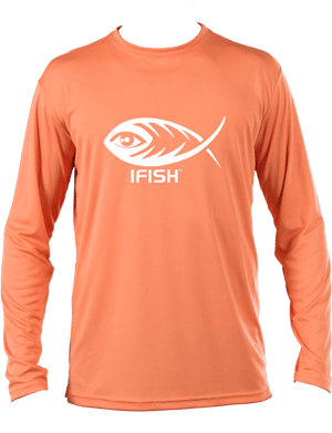IFISH long sleeve performance shirt with black logo