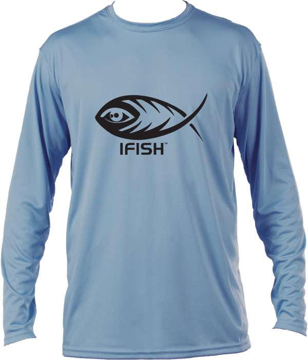 IFISH long sleeve performance shirt with black logo