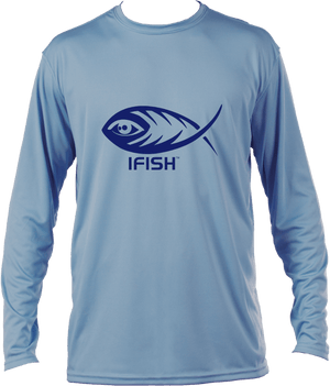 IFISH long sleeve performance shirt with black logo