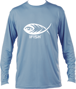 IFISH long sleeve performance shirt with black logo